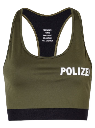 Grudnjak VETEMENTS Polizei Sports Bra Zelena | WA53AT100P