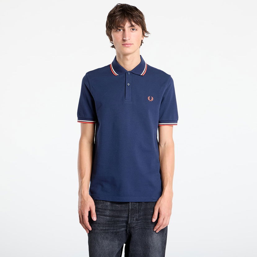 Polo majica Fred Perry Fred Perry Twin Tipped Polo Shirt Tamnoplava | M3600 Z57