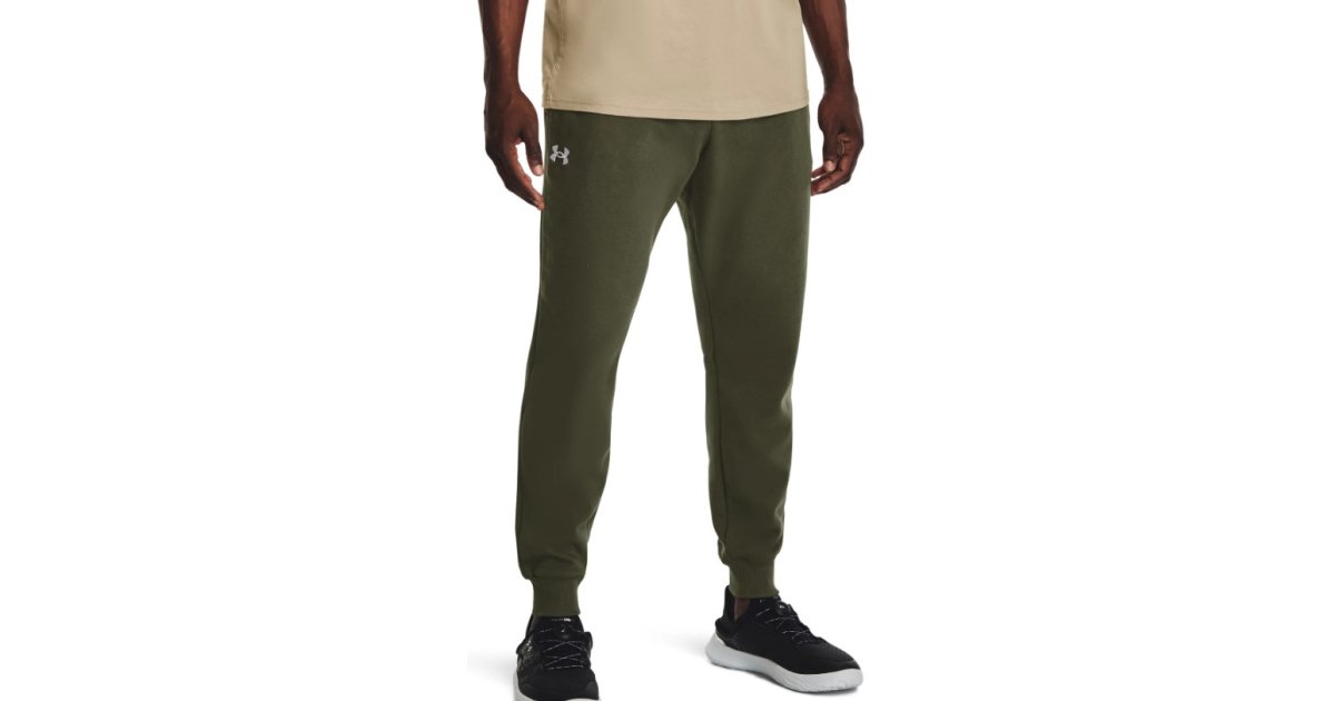 Hlače i traperice Under Armour Rival Fleece Zelena | 1379774-390, 1