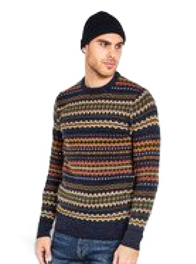 Džemper Barbour Case Fairisle Crewneck Sweater Višebojno | MKN1027NY72