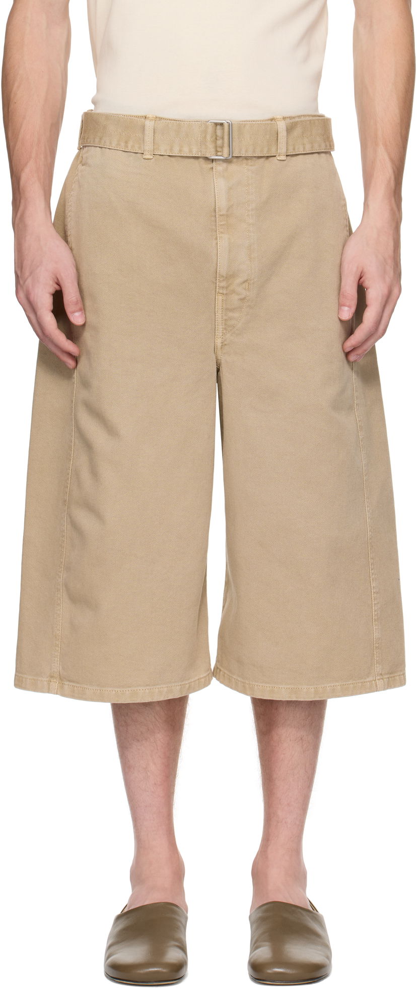Kratke hlače LEMAIRE Lemaire Twisted Denim Shorts Bež | PA1107 LD1042