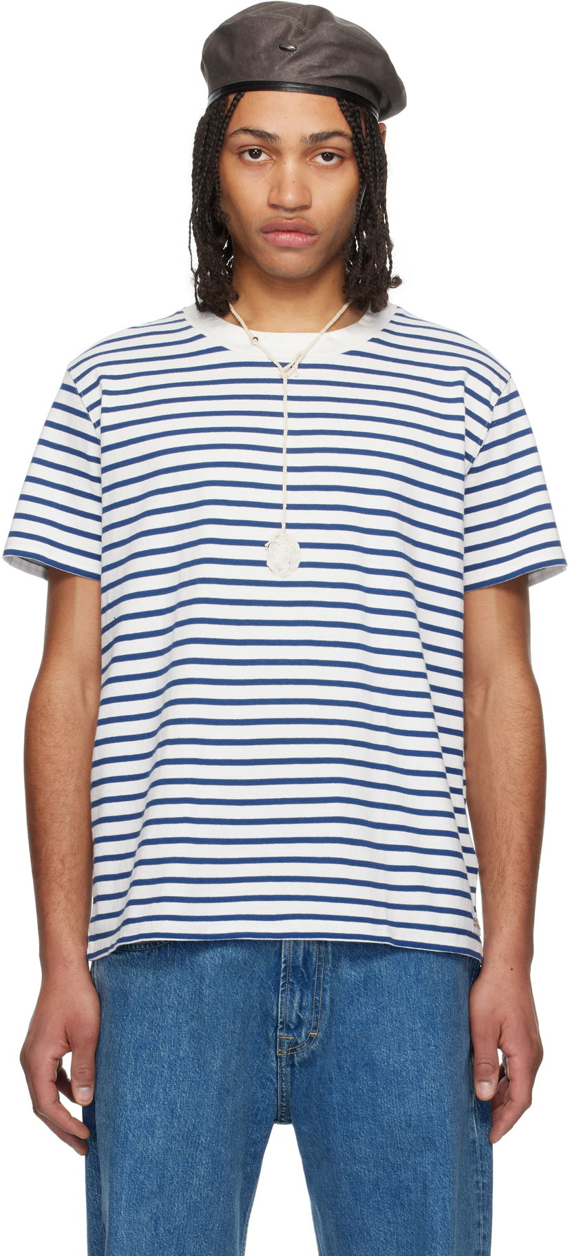 Majica kratkih rukava OUR LEGACY OUR LEGACY Bliss Striped T-Shirt Bijela | M2256BG