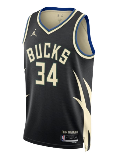 Dres Jordan Dri-FIT NBA Milwaukee Bucks Statement Edition 2022 Swingman Jersey Crna | DO9533-010
