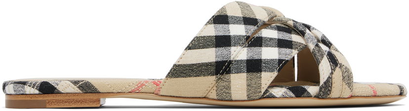 Odjeća Burberry Burberry Check Cabana Slides Bež | 8111378