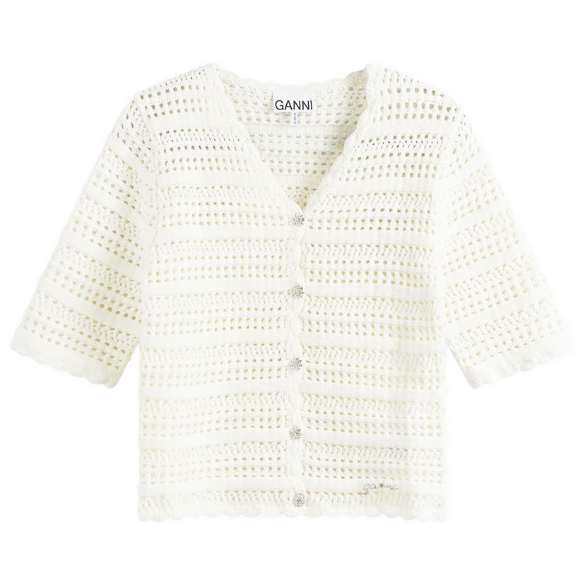 Džemper GANNI Short Sleeve Bijela | K2243-135