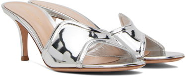 Tenisice i cipele Gianvito Rossi Lucrezia 70 Metallic Leather Heeled Sandals Metalik | G15070.70RIC.MET, 3
