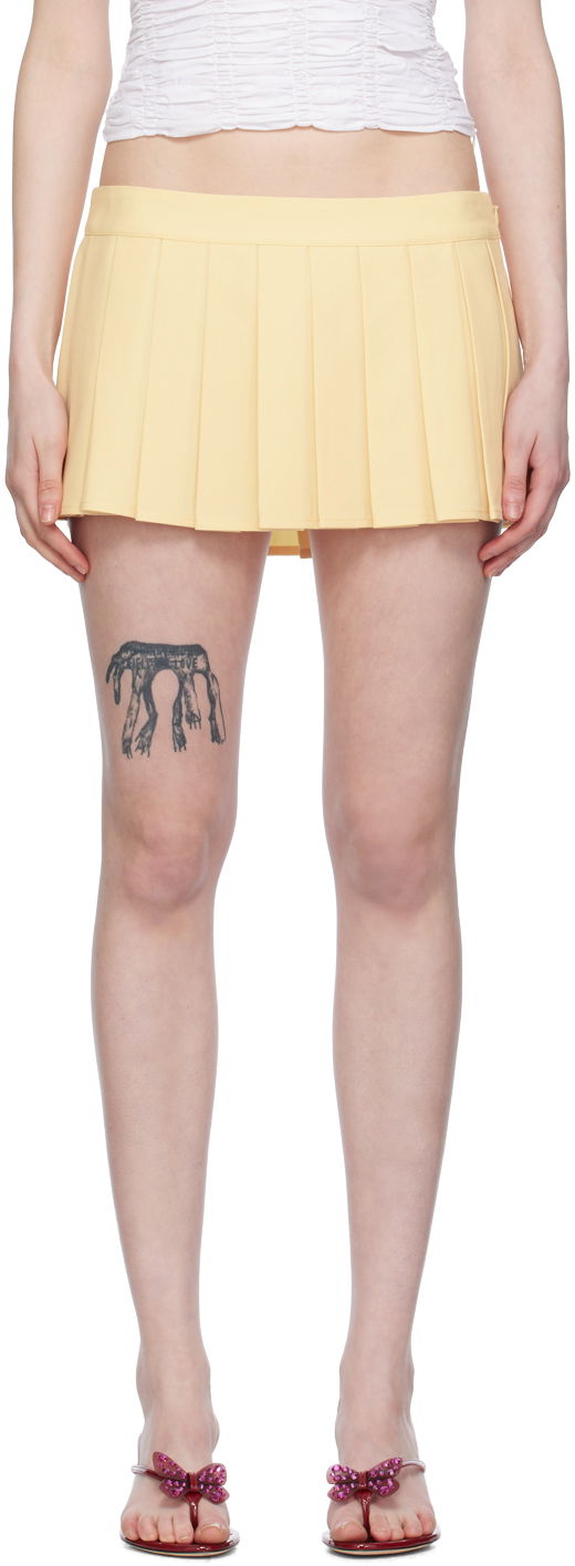 Suknja GUIZIO Guizio Fairfield Pleated Miniskirt Žuta | S24304W017