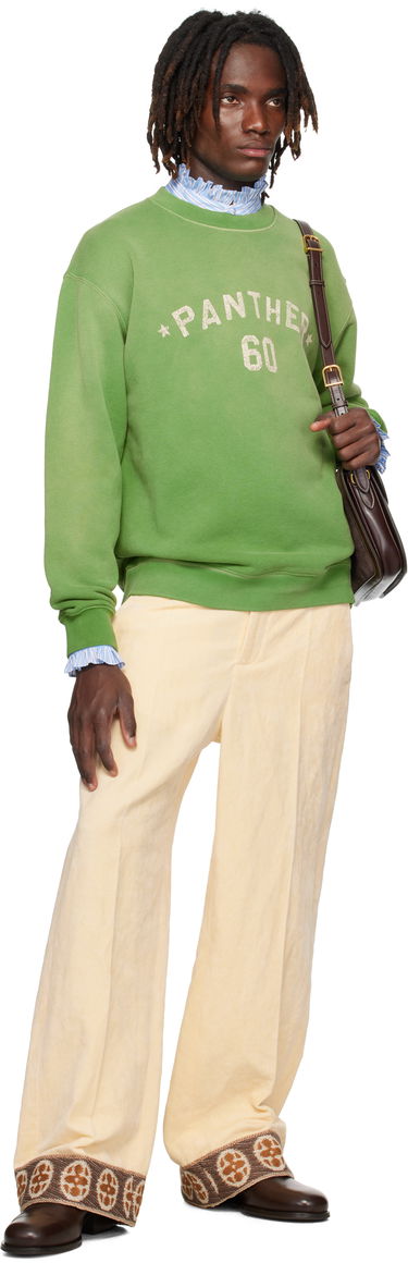 Dukserice Valentino Valentino 'Chez Valentino' Print Cotton Sweatshirt Zelena | 7V3MF29NAYH, 3