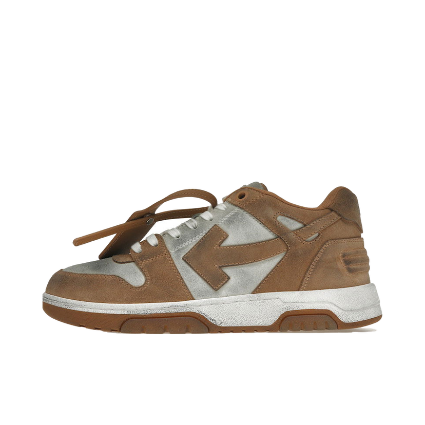 Tenisice i cipele Off-White Out Of Office "OOO" Low Tops Distressed Brown White Smeđa | OMIA189S22LEA0080174