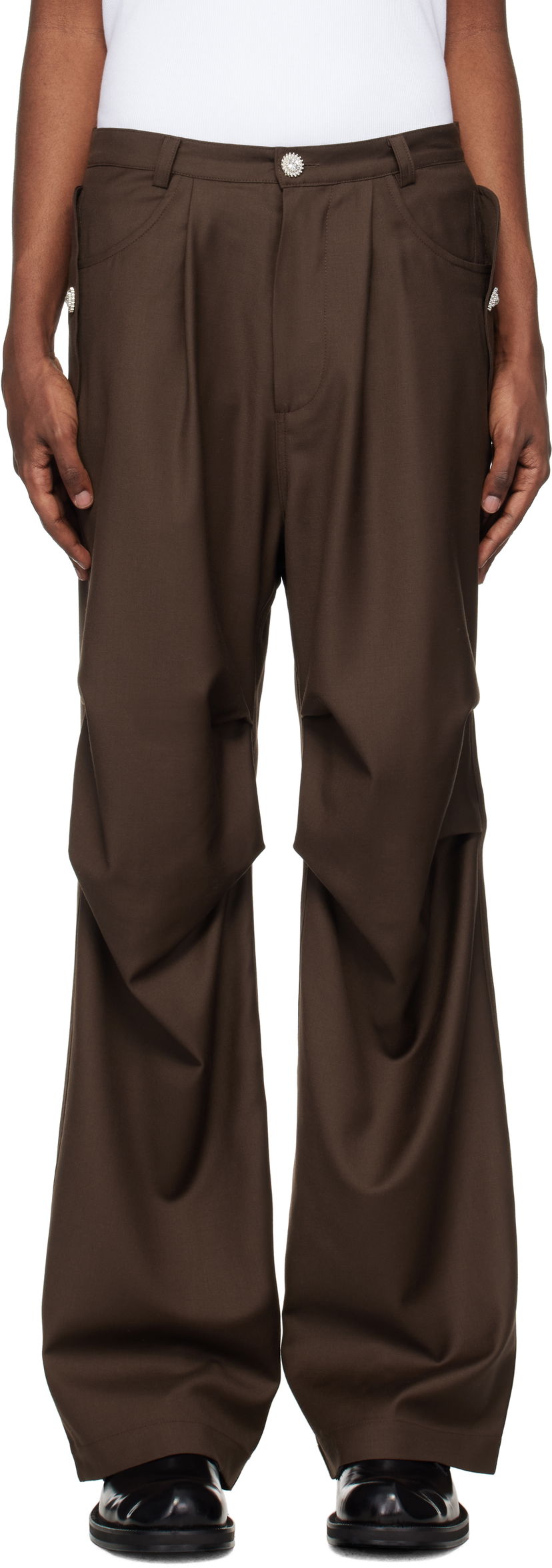 Hlače Bluemarble Parachute Trousers Smeđa | PA59 WO24B24 BRO