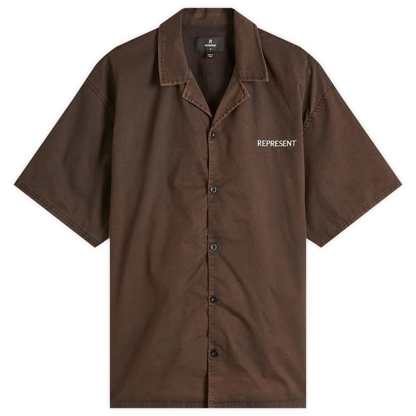 Košulja Represent Clo Represent Script Camp Collar Shirt Smeđa | MLM21464-01