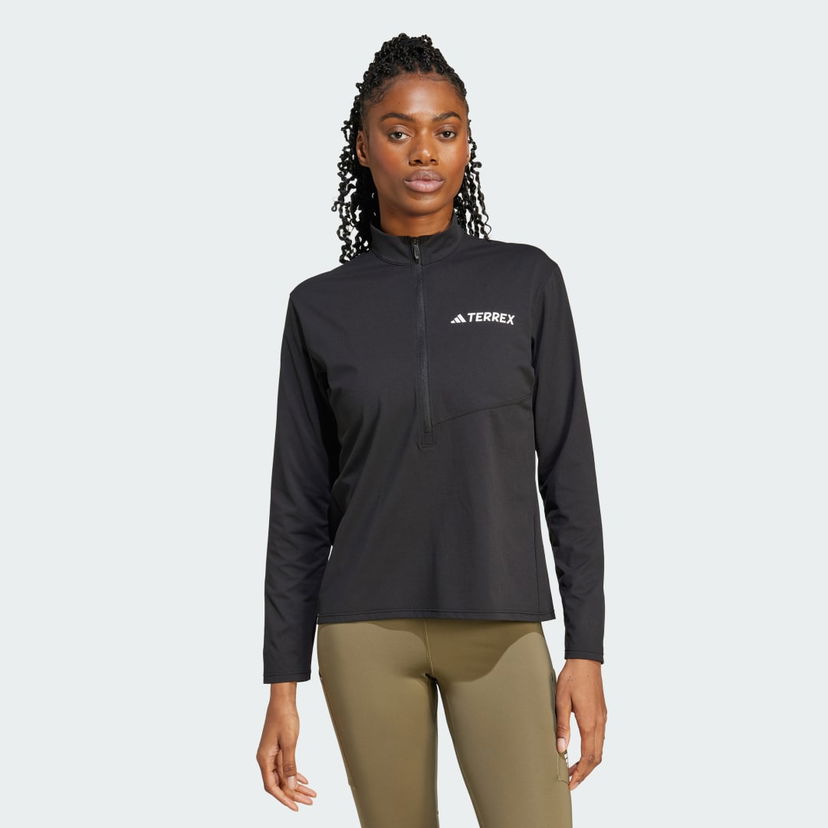 Dukserice adidas Performance Terrex Multi Climacool 1/2 Zip Long Sleeve Top Crna | JF4185