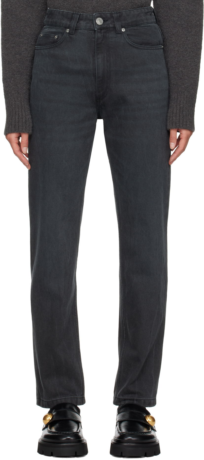 Jeans AMI Classic Fit Jeans Crna | FTR031.CO0037