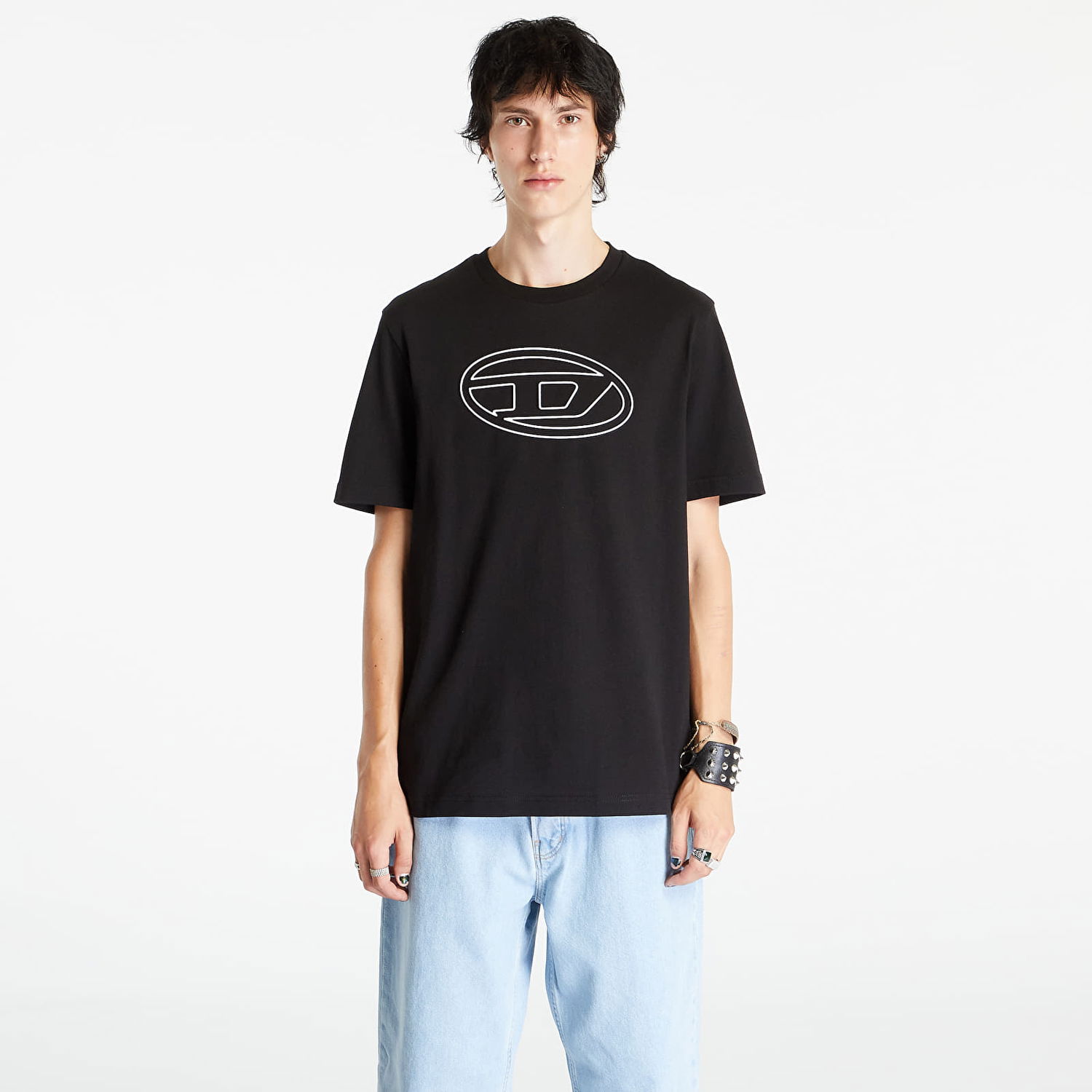 Majica kratkih rukava Diesel T-Just-Bigoval Short Sleeve T-Shirt Crna | A03789_0BEAF Black, 0