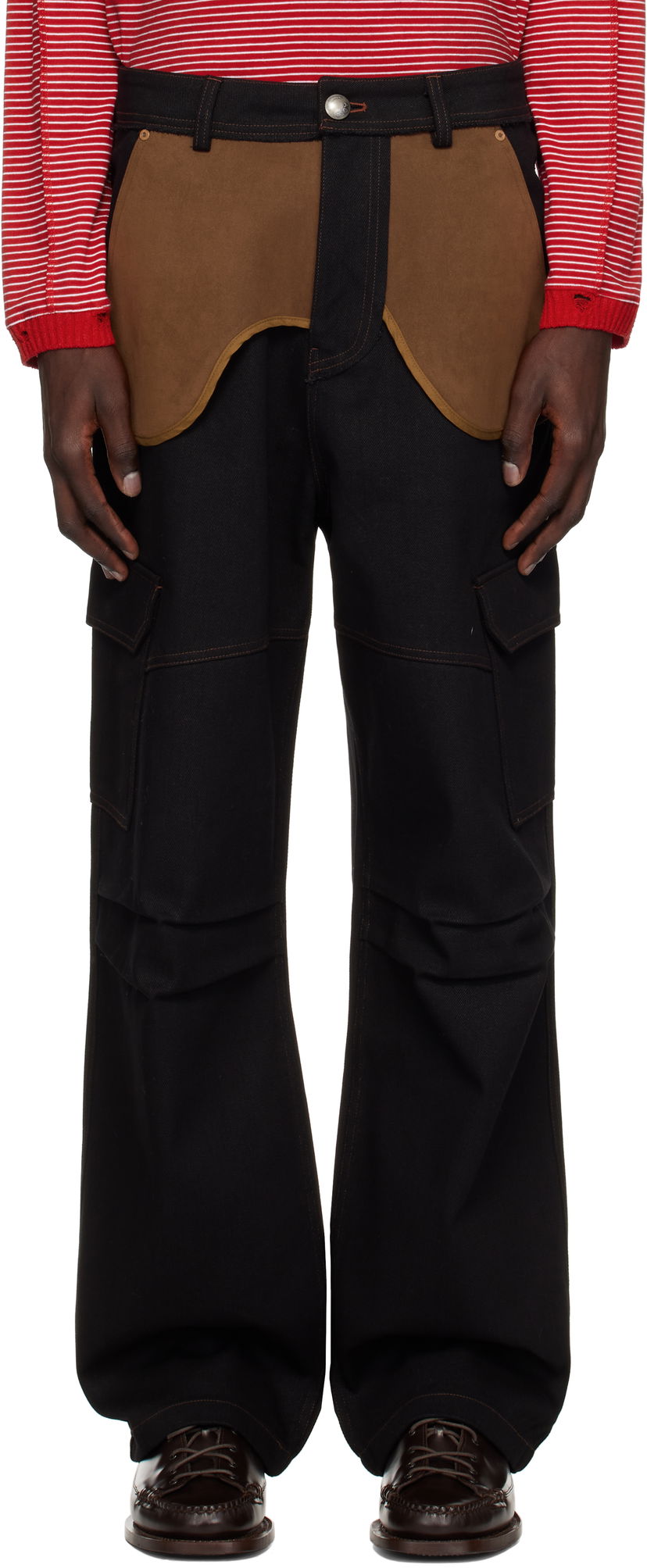 Cargo hlače Andersson Bell Andersson Bell Inside Out Denim Cargo Pants Crna | apa785m