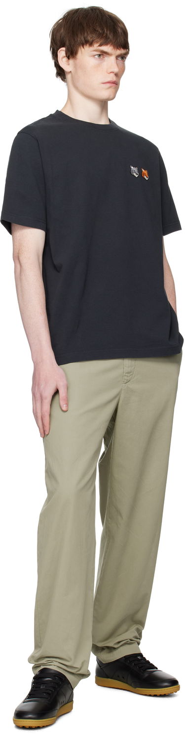 Majica kratkih rukava MAISON KITSUNÉ Maison Kitsuné Double Fox Head Comfort T-Shirt Crna | OM011CFKJ0118, 3