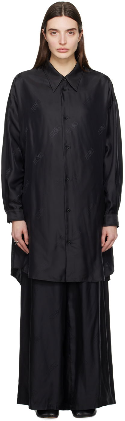 Haljina Maison Margiela MM6 Button-Up Dress Crna | S52CT0780 S78374