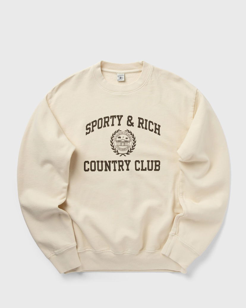 Dukserice Sporty & Rich Varsity Crest Crewneck Sweatshirt Bež | ST071511218CR01