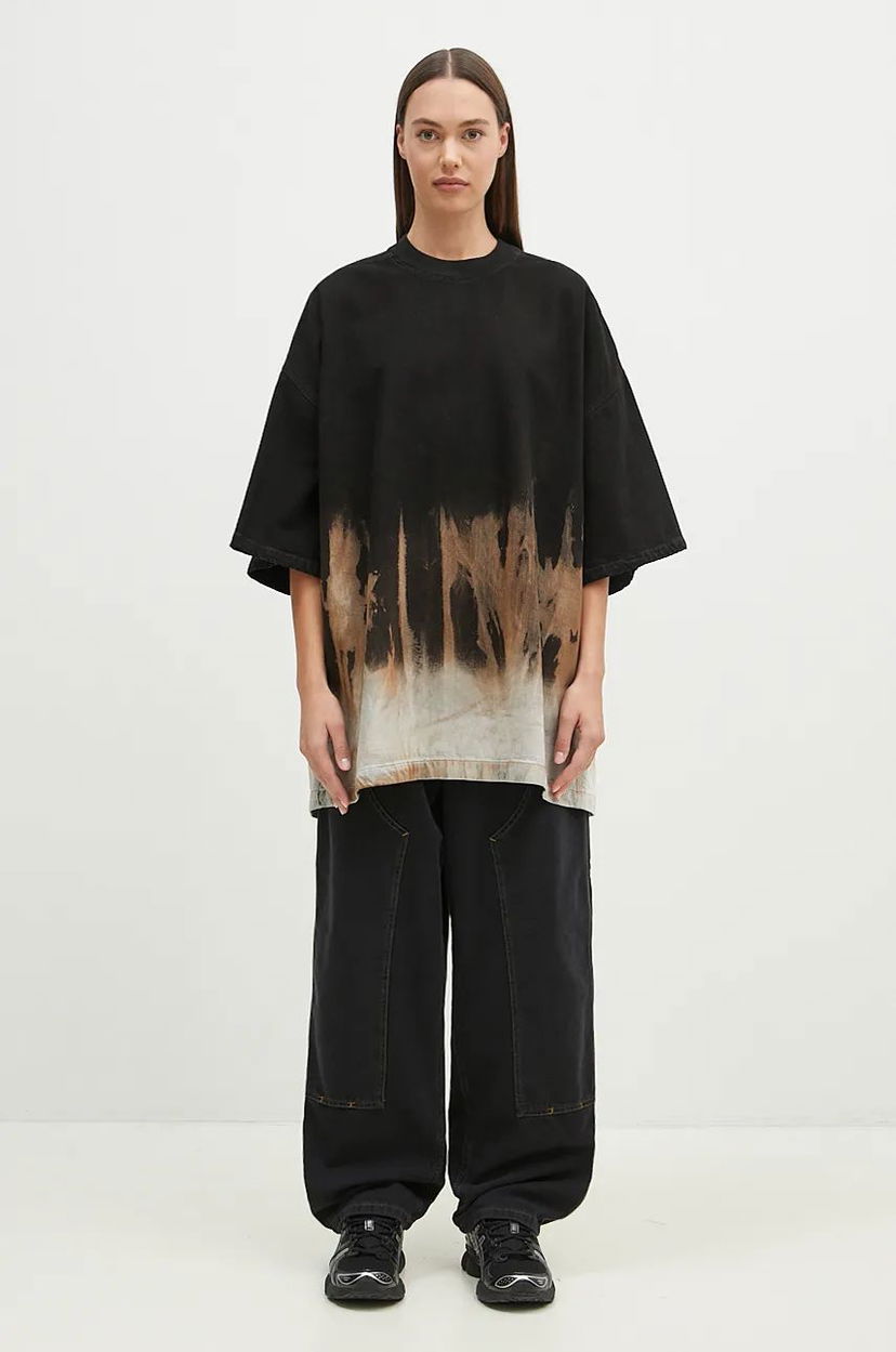 Majica kratkih rukava Rick Owens Tommy T Graphic T-Shirt Crna | DS02D2203.BSUN