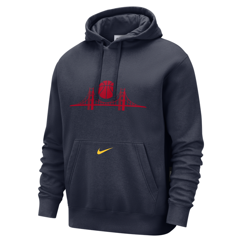 Dukserice Nike NBA Golden State Warriors Club City Edition Fleece Hoodie Plava | FZ0597-419
