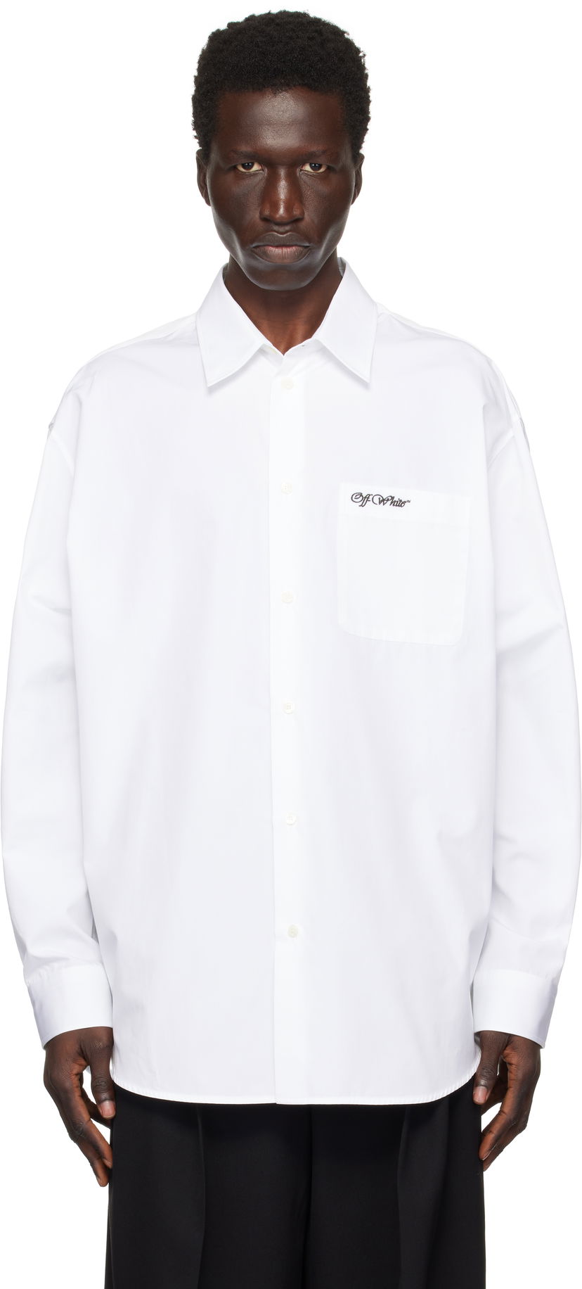 Košulja Off-White Oversized Popeline Shirt Bijela | OMGE004F24FAB0010110