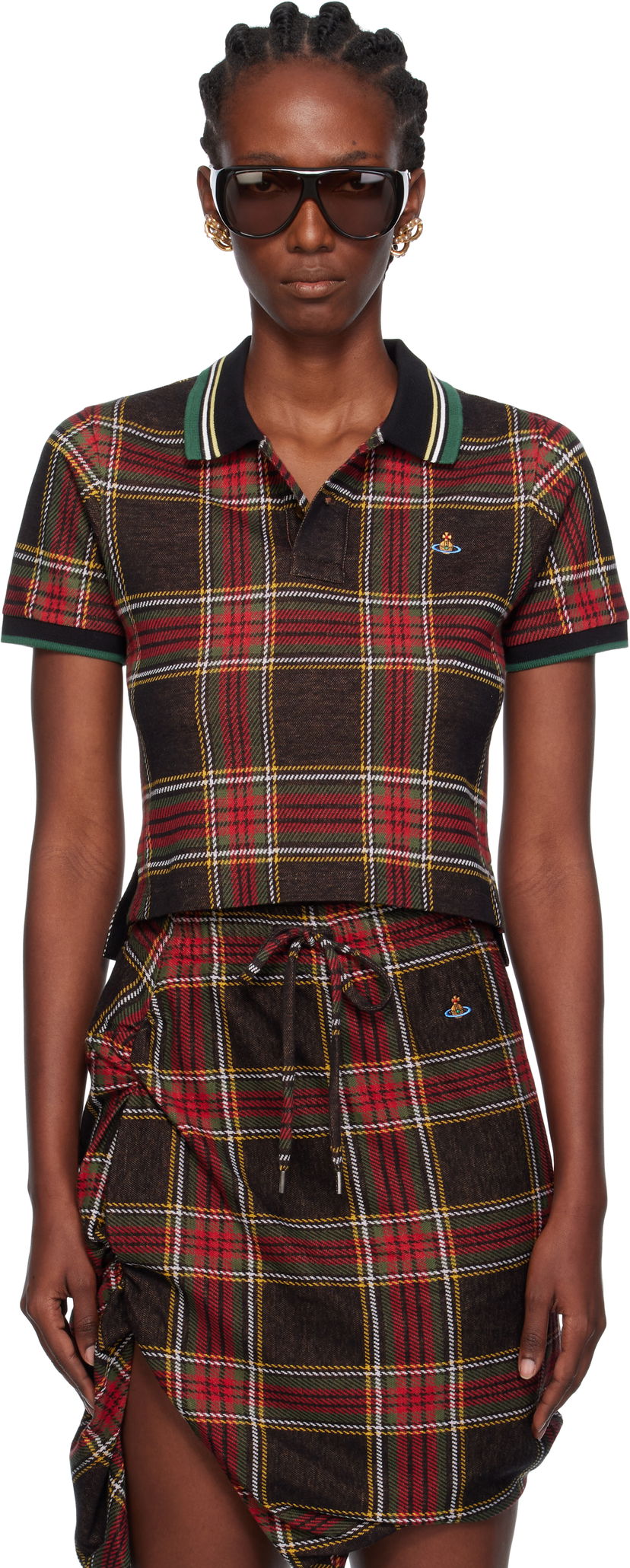 Polo majica Vivienne Westwood Vivienne Westwood Classic Cropped Plaid Polo Višebojno | 1H010003-J009T-