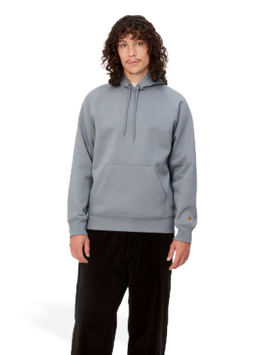 Dukserice Carhartt WIP Hooded Chase Sweatshirt "Mirror / Gold" Plava | I026384_1R2_XX