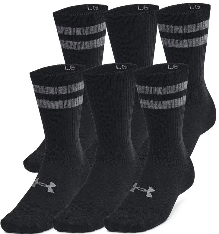 Čarape Under Armour 6 Pack Essential Crew Socks Crna | 1387058-001