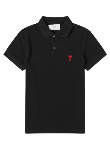 Polo majica AMI Small A Heart Polo Tee Crna | BFUPL001-760-001