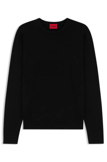 Džemper BOSS Crew Neck Soft Yarn Sweater Crna | 50532074