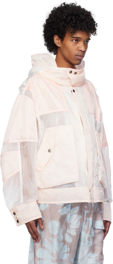 Vjetrovka Dries Van Noten Dries Van Noten Satin Hooded Jacket Ružičasta | 251-020519-1256, 1