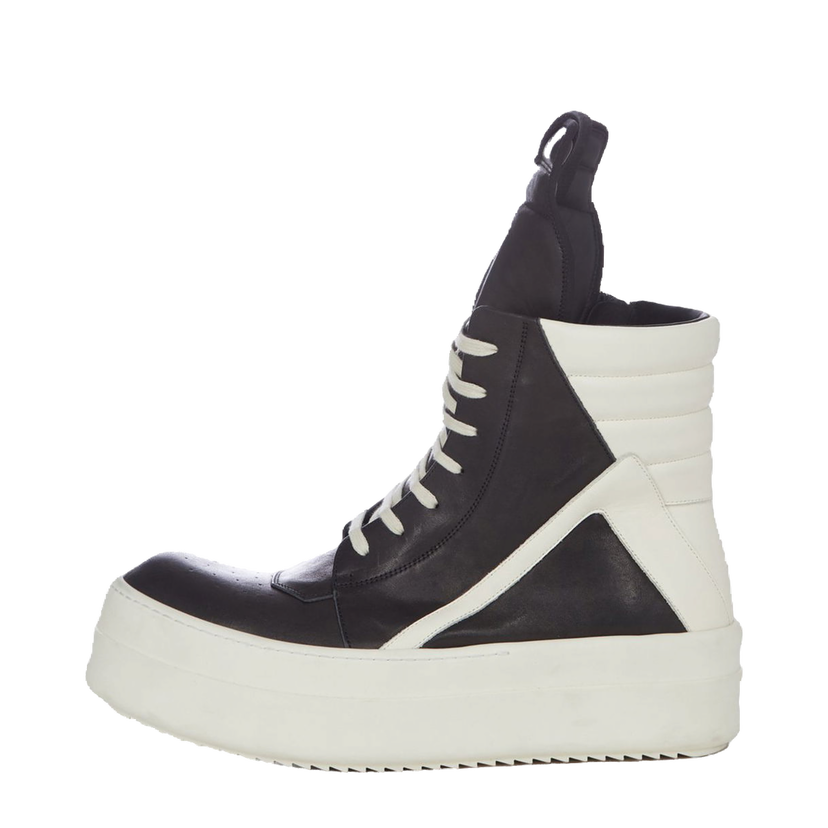 Tenisice i cipele Rick Owens Mega Bumper Geobasket "Black White" Crna | RO02C1868-LOO-911