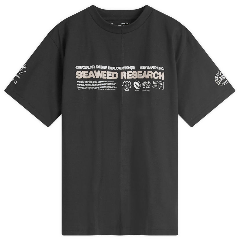 Majica kratkih rukava Space Available Seaweed Research T-Shirt Black Crna | SA-SRT001-BLK
