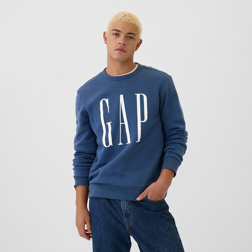 Dukserice GAP Sweatshirt Fleece Sweatshirt Blue Shade XS Tamnoplava | 542214-03