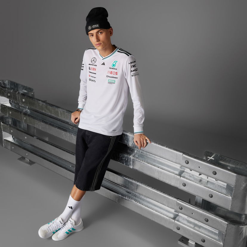 Dres adidas Performance Mercedes-AMG Petronas Formula One Team Authentic Long Sleeve T-Shirt Bijela | JX5797