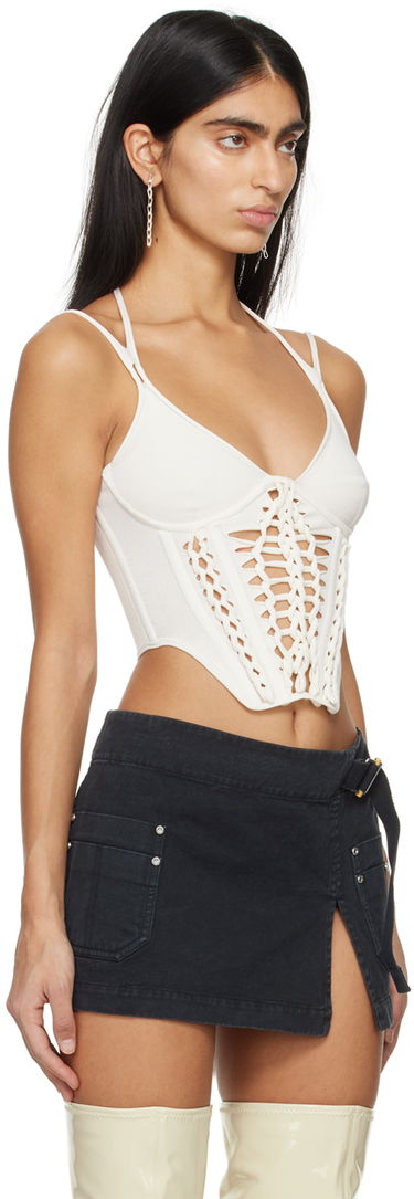 Majica bez rukava Dion Lee Braided Corset Top Bijela | A7774PS24, 1