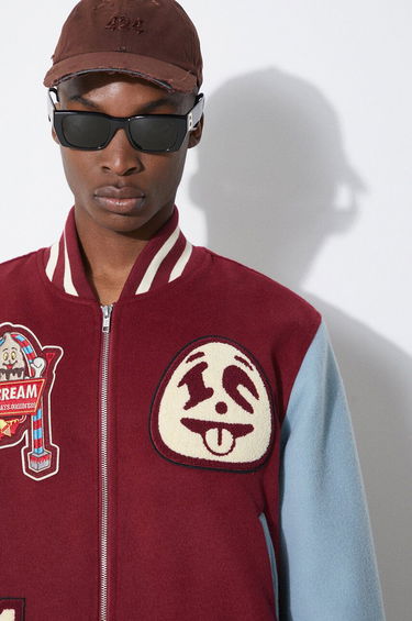 Bomber jakna BBC IceCream ICECREAM Diner Team Varsity Bomber Jacket Tamnocrvena | IC24106, 4