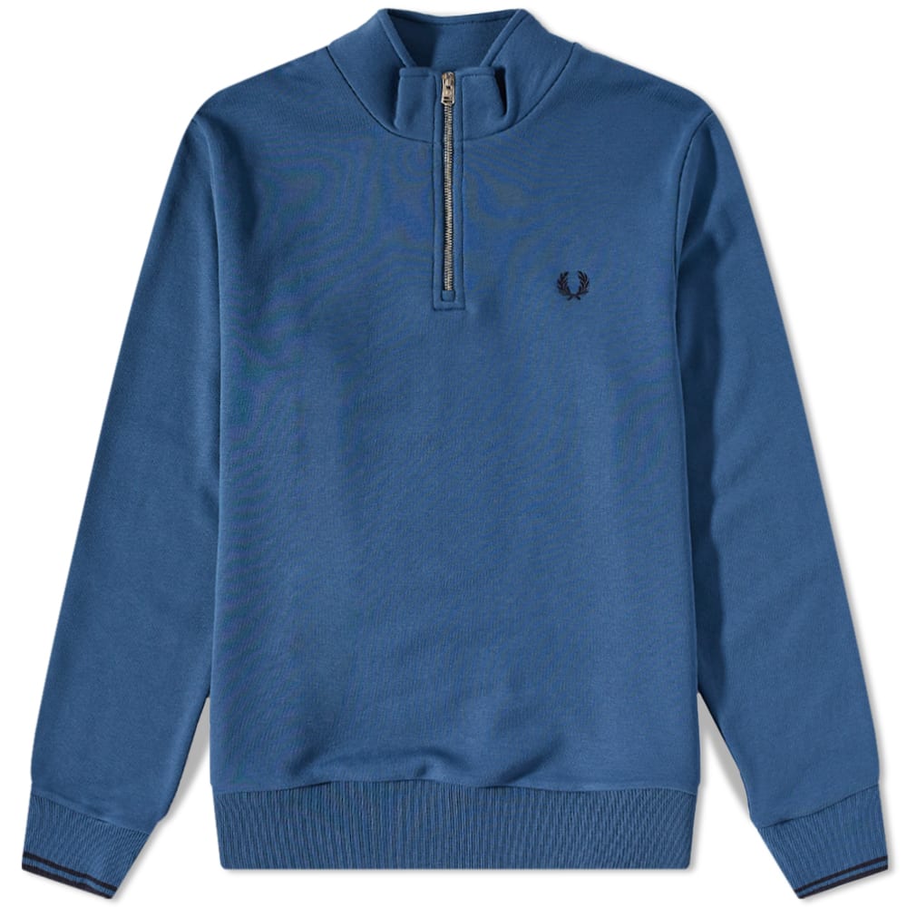 Džemper Fred Perry Authentic Half Zip Sweat Midnight Blue Tamnoplava | M3574-963, 0