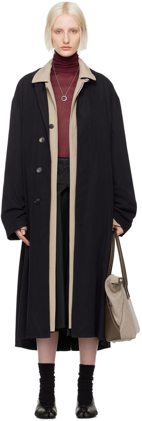 Kaputi Maison Margiela Black Peached Trench Coat Crna | S51AH0184 M35137