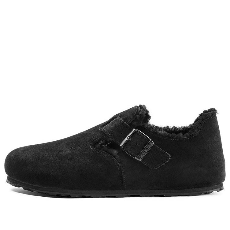 Tenisice i cipele Birkenstock London Shearling Suede Narrow Fit Sandals Crna | 1014961