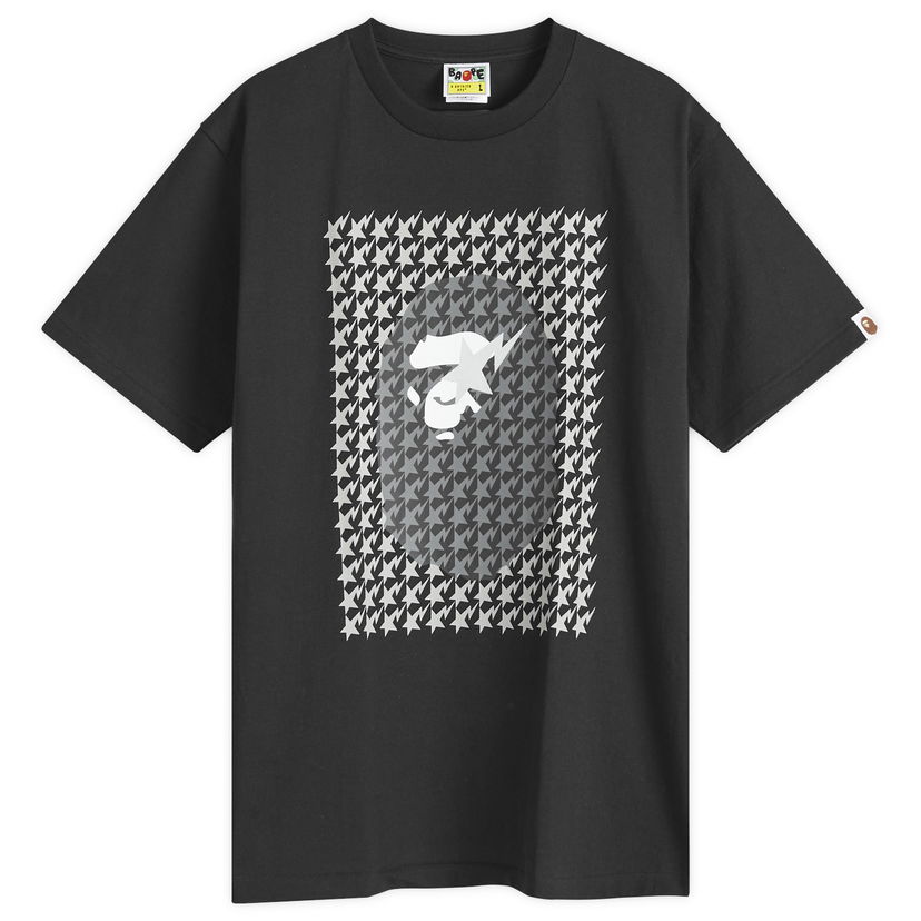 Majica kratkih rukava BAPE Houndstooth Ape Head Graphic T-Shirt Black Crna | 001TEK801035M-BK2