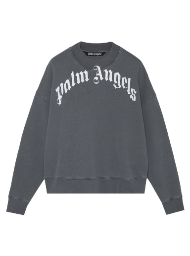 Dukserice Palm Angels GD Curved Logo Crew Crna | PMBA026F21FLE0041001