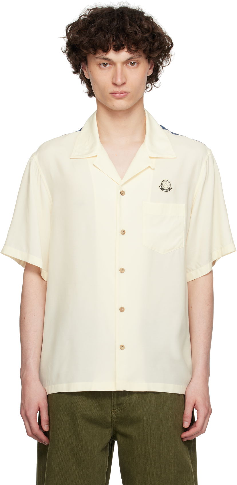 Košulja Moncler Moncler Genius Mercedes-Benz by NIGO Satin Shirt Žuta | K14012F00001M5921