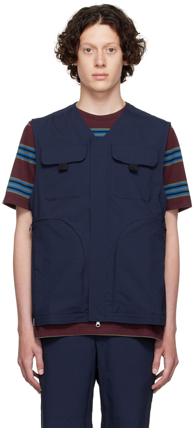 Prsluk WOOD WOOD Utility Pocket Zip Vest Tamnoplava | 12225905-1281