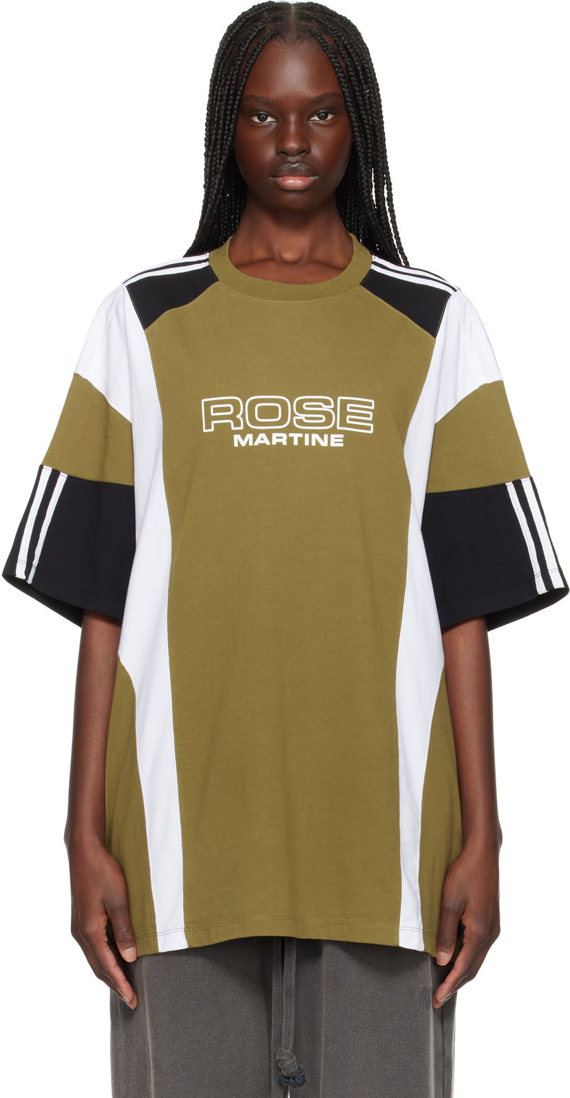 Majica kratkih rukava Martine Rose Martine Rose Oversized Panelled T-Shirt Zelena | 630JE01411D