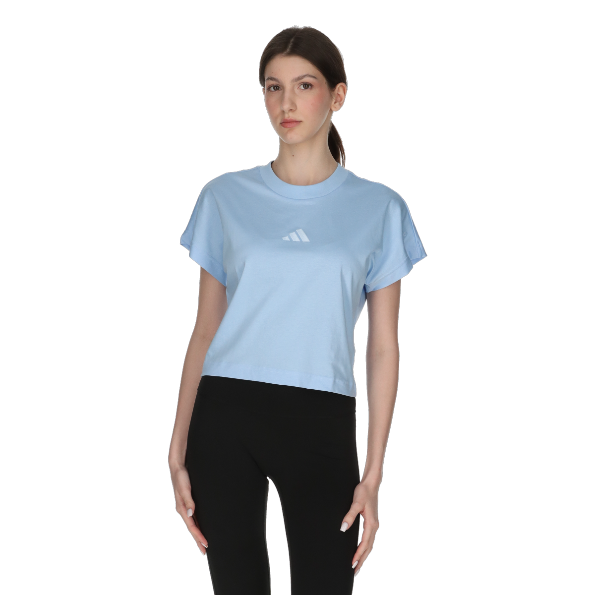 Crop top adidas Originals Cropped T-Shirt All Season Plava | JJ1238, 0