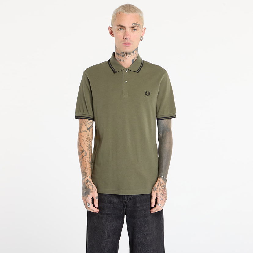 Polo majica Fred Perry Twin Tipped Polo Shirt Zelena | M3600 Z50