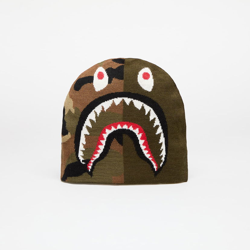 Kapica BAPE Shark Knit Hat Zelena | 001HTK701006M OLD