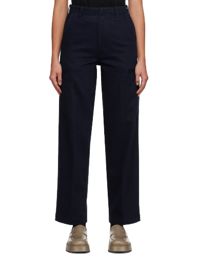 Hlače AMI Wide Leg Trousers Tamnoplava | FTR300.CO0011