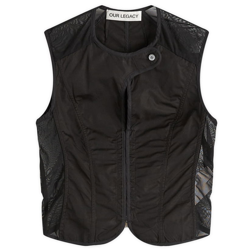 Prsluk OUR LEGACY Our Legacy All Day Poplin Corset Vest Top, X-Small Crna | W2252CVB